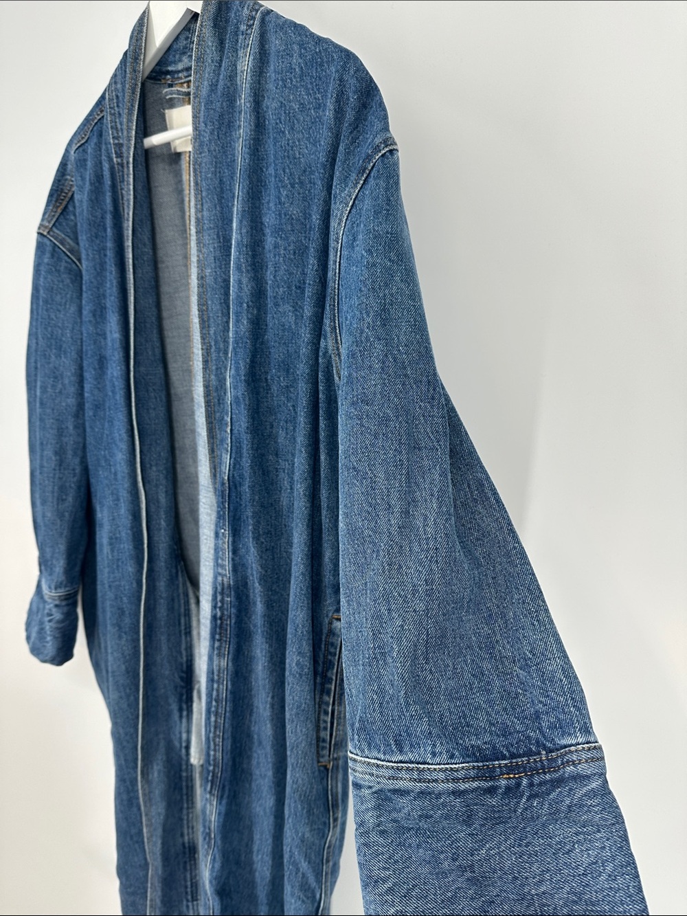 Wilfred Dark Blue Long Denim Jacket - Picture 6 of 10